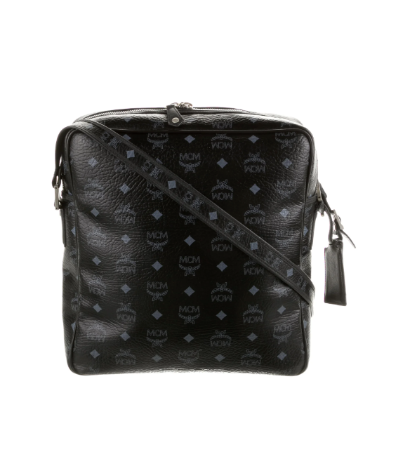 MCM Leather-Trim Visetos Messenger Bag - Neutrals Crossbody Bags, Handbags  - W3051209